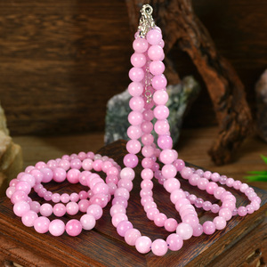 Collar de Spodumen Morado de Moda DAISY youf, Pulsera de Cuentas de <span class=keywords><strong>Jade</strong></span> para Mujer, Conjunto de Accesorios con Cuerda Elástica - Product Image 1