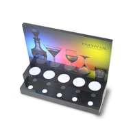 Support de présentation en acrylique LED transparent de haute qualité, moderne et écologique, en PMMA, avec base pour bar, vente en gros