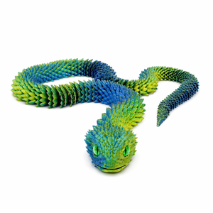Serpent Viper imprimé en 3D avec yeux en cristal, modèle de reptile articulé, produit tendance transfrontalier, vente en gros - Product Image 2