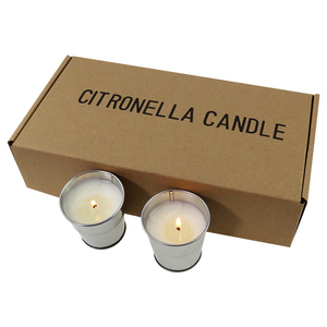 <span class=keywords><strong>Bougie</strong></span> anti-moustiques artisanale en métal, à la cire de soja, aromathérapie, respectueuse de l'environnement, <span class=keywords><strong>pour</strong></span> le camping en plein air, 55 g, Noël - Product Image 3