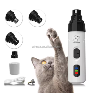 Fournitures de soins pour animaux de compagnie Style dessin animé soin des griffes de petits animaux <span class=keywords><strong>coupe</strong></span>-ongles électrique facile à utiliser avec batterie LED pour chien et chat - Product Image 4