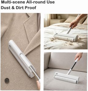 Rouleau Adhésif Manuel Grande Taille Écologique Portable à Long Manche pour Poils d'Animaux et Vêtements – Idéal pour Nettoyer les Sols - Product Image 4