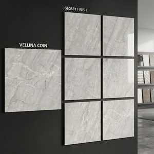 Pulpis Moca Marble Look Glazed Porcelain Floor Tiles Contemporary Interior Design 80x80cm Premium Finish - Product Image 6