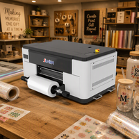 Imprimante de transfert UV DTF automatique nouvelle génération avec deux têtes d'impression F1080, encre UV pour cuir/céramique/plastique, idéale pour les petites entreprises en démarrage