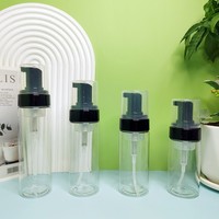 Flacon cosmétique vide en PET transparent de 30 ml, 50 ml, 80 ml, 100 ml avec pompe à mousse pour nettoyant visage et shampoing