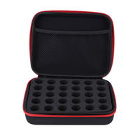 Sac à main portable de grande capacité en nylon personnalisé de style simple avec huiles essentielles5 ml 10ml 15ml sac de voyage à fermeture éclair doublé de mousse pour flacon