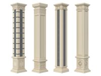 Moule de colonne carrée européenne, moule en plastique anti-fuite pour projets de construction