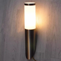 Lampe murale LED inclinée pour balcon et cour, style moderne, en acier inoxydable, étanche et antirouille, lumière blanc chaud, pour l'extérieur, inspirée des villes anciennes de Zhongshan