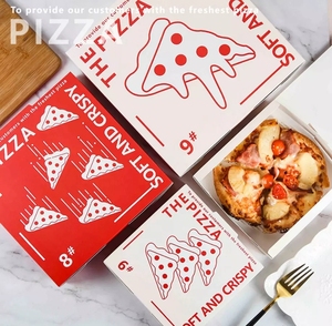 Emballage blanc de pizza de boîte à pizza de marque de <span class=keywords><strong>carton</strong></span> ondulé emballant la boîte à pizza brune <span class=keywords><strong>30x30</strong></span> - Product Image 3