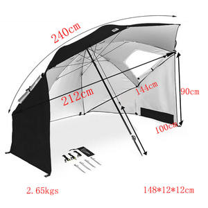 Precios al por mayor <span class=keywords><strong>Beach</strong></span> Canopy Sombrilla de playa de aluminio portátil Adecuado para playa, viajes al aire libre - Product Image 2