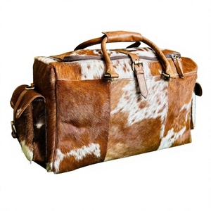 Sac de voyage de luxe en cuir véritable B.S INTERNATIONAL, grand format, pliable, fermeture éclair, léger, durable, imperméable - Product Image 6