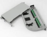 Panel Patch Splitter Serat Optik Telekomunikasi Jaringan FTTH 48-Core 48-Port Konektor SC/LC Open Tray Indoor 1U Rack