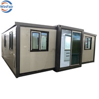 WinFair Petites maisons modulaires portables Petite maison en conteneur de 2 chambres à coucher Maison préfabriquée bon marché de 20 pieds avec couleur personnalisée