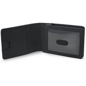 Minimalist Business RFID Blocking <b>Wallet</b> Vintage Leather and Aluminum Automatic Pop-Up Slim Short Length Credit Card <b>Holder</b> - Product Image 5