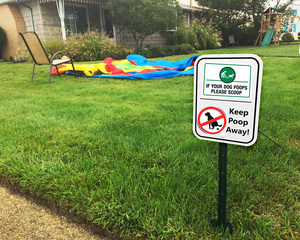 <span class=keywords><strong>ป้าย</strong></span><span class=keywords><strong>สุนัข</strong></span>สำหรับสนามเล่น<span class=keywords><strong>สุนัข</strong></span> <span class=keywords><strong>ป้าย</strong></span>เตือนห้ามขับถ่ายและฉี่ในสวน โปรดเก็บขยะหลังสุนัขของคุณ (ขายส่ง) - Product Image 4
