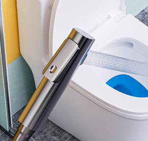 Pulvérisateur <span class=keywords><strong>de</strong></span> bidet portatif en acier inoxydable à pression réglable, ensemble <span class=keywords><strong>de</strong></span> pulvérisateur <span class=keywords><strong>de</strong></span> toilette pour couches pour <span class=keywords><strong>salle</strong></span> <span class=keywords><strong>de</strong></span> <span class=keywords><strong>bain</strong></span> - Product Image 5