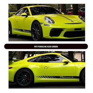 <span class=keywords><strong>Vinilo</strong></span> PET Verde Ácido Brillante para Envolver Automóviles, Alta Elasticidad, Película Protectora para Cambio de Color de Carrocería Completa - Product Image 2