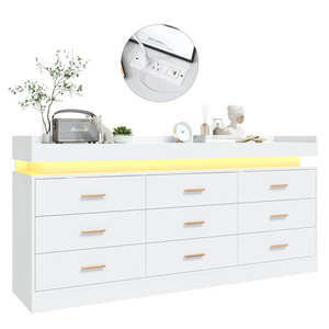 Nhà Máy Tùy Chỉnh Bằng Gỗ Ngực Ngăn Kéo Màu Đen Ngực Ngăn Kéo Với Ánh Sáng Cho Phòng Ngủ - Product Image 5