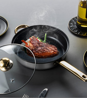 Ensemble de casseroles et poêles en acier inoxydable 12 pièces, compatible avec les plaques de cuisson à induction, électriques et à gaz, antiadhésif