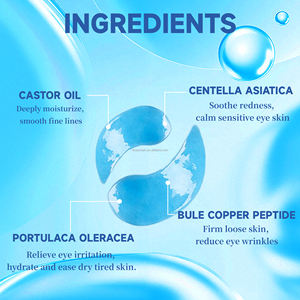 Masque pour les yeux naturel personnalisé EKBER avec logo, peau lisse, réduit les ridules, éclaircit la peau, patchs pour le contour des yeux, marque privée - Product Image 4