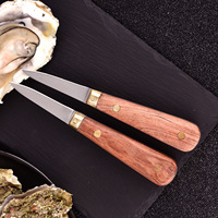 Fabriek Directe Verkoop Shucking Oestermes Hout Handvat Elegant Roestvrij Staal Oestermes Voor Schelpdieren Opener Zeevruchten