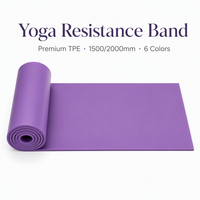 Banda de Resistencia de Látex para Yoga, Estiramiento, Ejercicio, Bandas Elásticas para Fitness, Gimnasio, Pilates, Entrenamiento, Venta al por Mayor