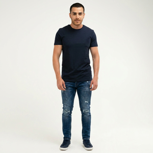 Fabrication de vêtements, t-shirts pour hommes, manches courtes, vêtements d'été, vente en gros, best-seller, décontracté, uni, 100% coton, t-shirts pour hommes - Product Image 1