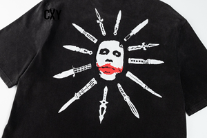T-shirts rétro vieillis CXY en gros avec motifs urbains dessinés à la main, en coton respirant, marque privée acceptée - Product Image 3