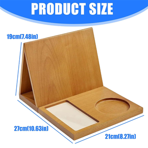 Multifunctional Wood Desktop Organizer Wooden Book Stand with Drink Holder for <b>Bedside</b> - Product Image 2