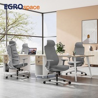 Chaise de bureau ergonomique de luxe EGROspace avec support lombaire, appui-tête moderne et pivotant – Fournisseur commercial