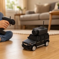 Voiture RC FPV 1:64 avec caméra 2.4G WiFi 720P HD, contrôle par application, mode VR, stabilisateur gyroscopique 3 vitesses, télécommande, intérieur-extérieur