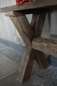 Wooden Side <b>Table</b> Modern Solid <b>Wood</b> End <b>Table</b> Handmade <b>Rustic</b> Bedside Furniture Sustainable Design for Home and Commercial Space - Product Image 4
