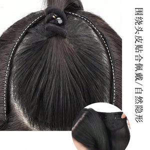 Extensions de cheveux longs et raides de marques nationales, 45cm 60cm 70cm, densité 200%, noires, extensions à clipser en une seule pièce - Product Image 4