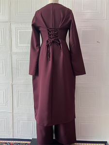 Ensemble 2 pièces élégant pour femme musulmane, tunique longue et pantalon ample, vêtements islamiques modestes, coupe classique avec boutons, collection 2026 – Grande vente - Product Image 6