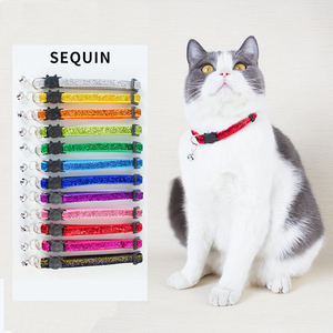 Fabricante al por mayor diseño multicolor ajustable campana arco perro gato <span class=keywords><strong>Collar</strong></span> - Product Image 3
