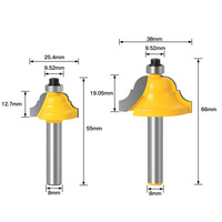 Fraise à rainurer circulaire convexe pour portes, fraise à queue CNC à 2 dents en carbure, certifiée CE ISO, personnalisable, support ODM OEM, pour le fraisage