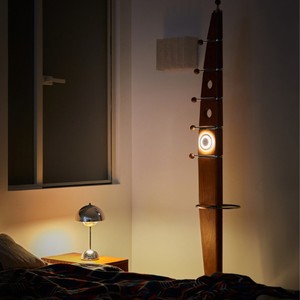 Aegir Coat Rack Sailboat Style Single Pole Floor Standing Entryway Storage Shelf Multifunction <b>LED</b> Light Stainless Steel <b>Tree</b> - Product Image 4