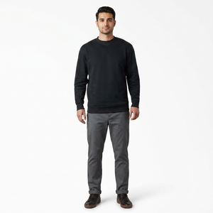 Sudadera Lisa Personalizada al por Mayor, 100% Algodón, Talla Grande, Informal, Lisa, Color Negro, Deportiva de Invierno para Hombre, Sudaderas Básicas - Product Image 1