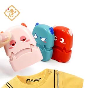 Baby Name Stamp Custom-made DIY Gift For Children Seal Student Clothes Chapter Not Easy To Fade Security Cute Monsters Toy