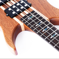 Guitare basse électrique haut de gamme à 5 cordes avec manche traversant le corps, micros actifs de haute qualité, corps en acajou massif