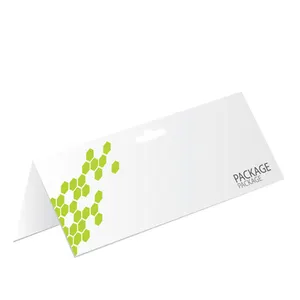 Cartes à tête pliable en argent avec trou de suspension, emballage personnalisée de 3 pièces en forme de chaussette