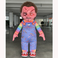 Costumes gonflables de mascotte Chucky Horreur d'Halloween pour adultes, personnages de dessin animé zombie Chucky Boy, sur mesure 2,2m 2,6m, tenue gonflable
