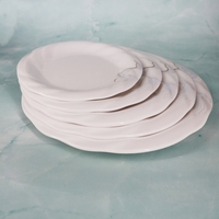 Ensemble d'assiettes en mélamine écologiques de haute qualité Assiette à dîner en plastique avec bord de fleur de luxe avec vente en gros d'usine de vaisselle