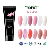 Gel Poly HS OEM en vrac SANS HEMA, norme UE, 15ML, Gel UV LED Acrylique à construction rapide pour manucure professionnelle et nail art