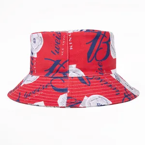 Wide Brim Men Women Double Side Reversible Cap Jamaica Panama Fisherman Hats Bob Marley Print Bucket Hat