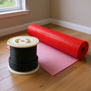 Tapis chauffant électrique radiant pour sol, 50 pieds carrés, 1500W, chauffage rapide, installation sous plancher, chauffage infrarouge, modèle D0100XU6ZJA - Product Image 2