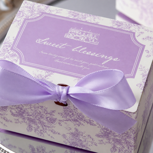 Scatole Ecologiche per Bomboniere, Confezioni Personalizzate in Carta per Caramelle, Scatole Regalo Quadrate con Fiocco e Nastro per Cioccolatini - Product Image 3