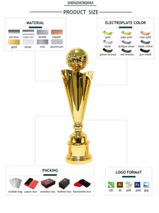उच्च गुणवत्ता वाले डिजाइन धातु शिल्प उपहार खाली स्मारक ट्रॉफी खेल ट्रॉफी कस्टम धातु ट्रॉफी - Product Image 3