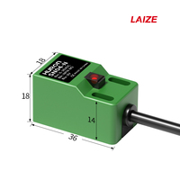 Sensor de desplazamiento de contacto Laize Distancia NPN Sensor de proximidad de inducción electromagnética de metal inductivo a prueba de agua