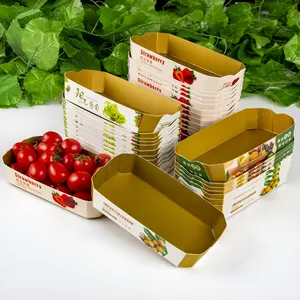 Preço de fábrica personalizado eco friendly papel cereja cereja tomate morango frutas embalagem caixa de presente